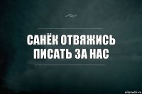 санёк отвяжись писать за нас