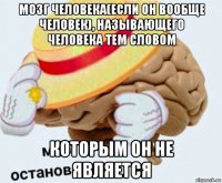 мозг человека(если он вообще человек), называющего человека тем словом которым он не является