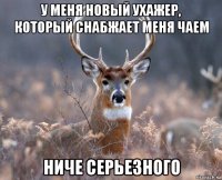 у меня новый ухажер, который снабжает меня чаем ниче серьезного