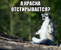 а краска отстирывается? 