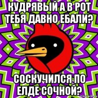 кудрявый а в рот тебя давно ебали? соскучился по елде сочной?