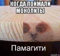 когда поймали монолиты 