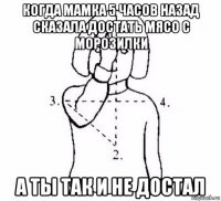 когда мамка 5 часов назад сказала достать мясо с морозилки а ты так и не достал