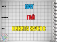 GAY ГАЙ Никита Жуков