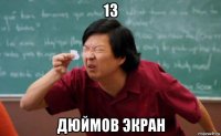 13 дюймов экран