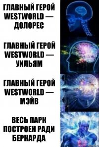 Главный герой Westworld — Долорес главный герой westworld — уильям главный герой westworld — мэйв весь парк построен ради бернарда