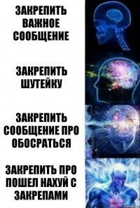 закрепить важное сообщение закрепить шутейку закрепить сообщение про обосраться закрепить про пошел нахуй с закрепами