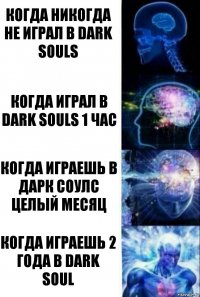 когда никогда не играл в Dark Souls когда играл в Dark Souls 1 час когда играешь в Дарк соулс целый месяц когда играешь 2 года в Dark Soul