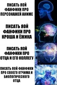 Писать яой фанфики про персонажей аниме Писать яой фанфики про Кроша и Ёжика Писать яой фанфики про отца и его коллегу Писать яой фанфики про своего отчима и биологического отца