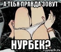 а тебя правда зовут нурбек?