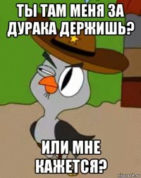 ты там меня за дурака держишь? или мне кажется?