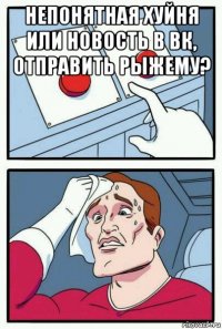 непонятная хуйня или новость в вк, отправить рыжему? 