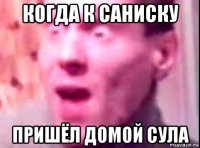 когда к саниску пришёл домой сула