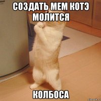 создать мем котэ молится колбоса