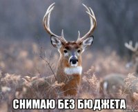  снимаю без бюджета