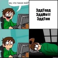 хм, что такое яой? ЭддТорд ЭддМетт ЭддТом