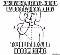 как нужно делать, когда на последнюю адену точишь пуху на новом серве