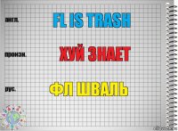 FL is trash хуй знает фл шваль