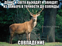 денис и света выходят и заходят из вайбера в точности до секунды совпадение