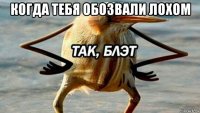 когда тебя обозвали лохом 