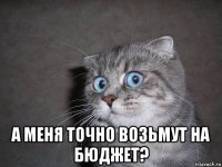  а меня точно возьмут на бюджет?