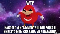 wtf какогго фига мультяшная рожа и имя это мем сказала моя бабушка