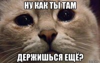 ну как ты там держишься ещё?