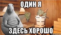 один я здесь хорошо