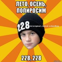 лето, осень, попиросим 228, 228