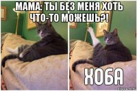 мама: ты без меня хоть что-то можешь?! 