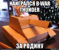 наигрался в wаr thunder за родину