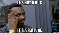 it's not a bug it's a feature