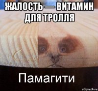 жалость — витамин для тролля 