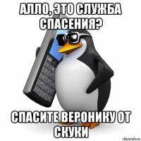 алло, это служба спасения? спасите веронику от скуки