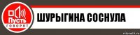 Шурыгина соснула