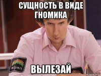 сущность в виде гномика вылезай