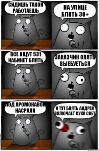 Сидишь такой работаешь на улице блять 30+ Все ищут 531 кабинет блять заказчик опять выебуеться под аромокавой насрали и тут блять андрей включает сука свет