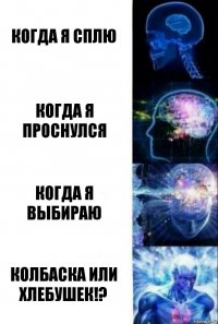 Когда я сплю Когда я проснулся Когда я выбираю Колбаска или хлебушек!?