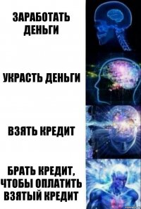 Заработать деньги Украсть деньги взять кредит брать кредит, чтобы оплатить взятый кредит