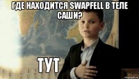 где находится swapfell в теле саши? 