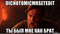 dichotomicmrsetedit ты был мне как брат