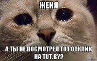 женя а ты не посмотрел тот отклик на tut.by?