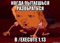 когда пытаешься разобраться в /execute 1.13