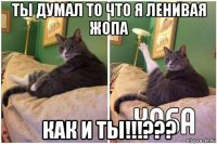 ты думал то что я ленивая жопа как и ты!!!???