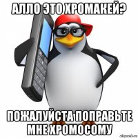 алло это хромакей? пожалуйста поправьте мне хромосому