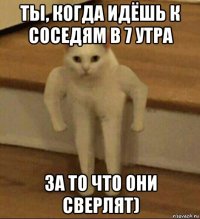 ты, когда идёшь к соседям в 7 утра за то что они сверлят)