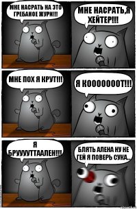 Мне насрать на это гребаное жури!!! Мне насрать,Я хейтер!!! Мне пох я крут!!! Я КОООООООТ!!! Я брууууттаален!!! Блять Алена ну не гей Я поверь сука...