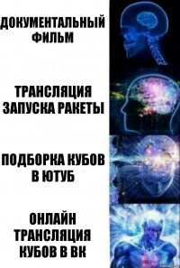 документальный фильм трансляция запуска ракеты подборка кубов в ютуб онлайн трансляция кубов в вк