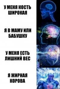 У меня кость широкая Я в маму или бабушку У меня есть лишний вес Я жирная корова