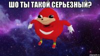 шо ты такой серьезный? 